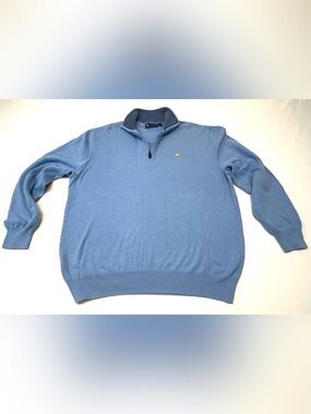 Jack Nicklaus Men's Blue Quarter Zip-Up  Sweater Size Large